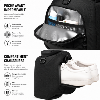 Fortress – Sac de Voyage Antivol avec Cadenas TSA & Portage 3-en-1