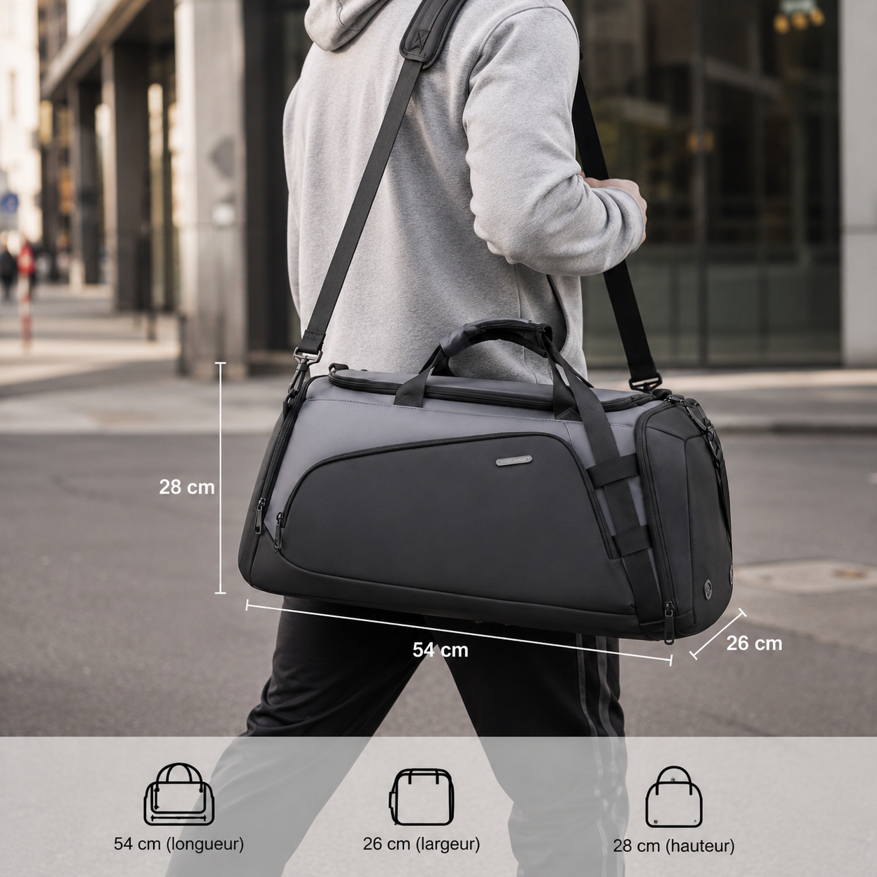 Kodiak – Sac de Sport & Voyage 40L Hybride Haute Résistance