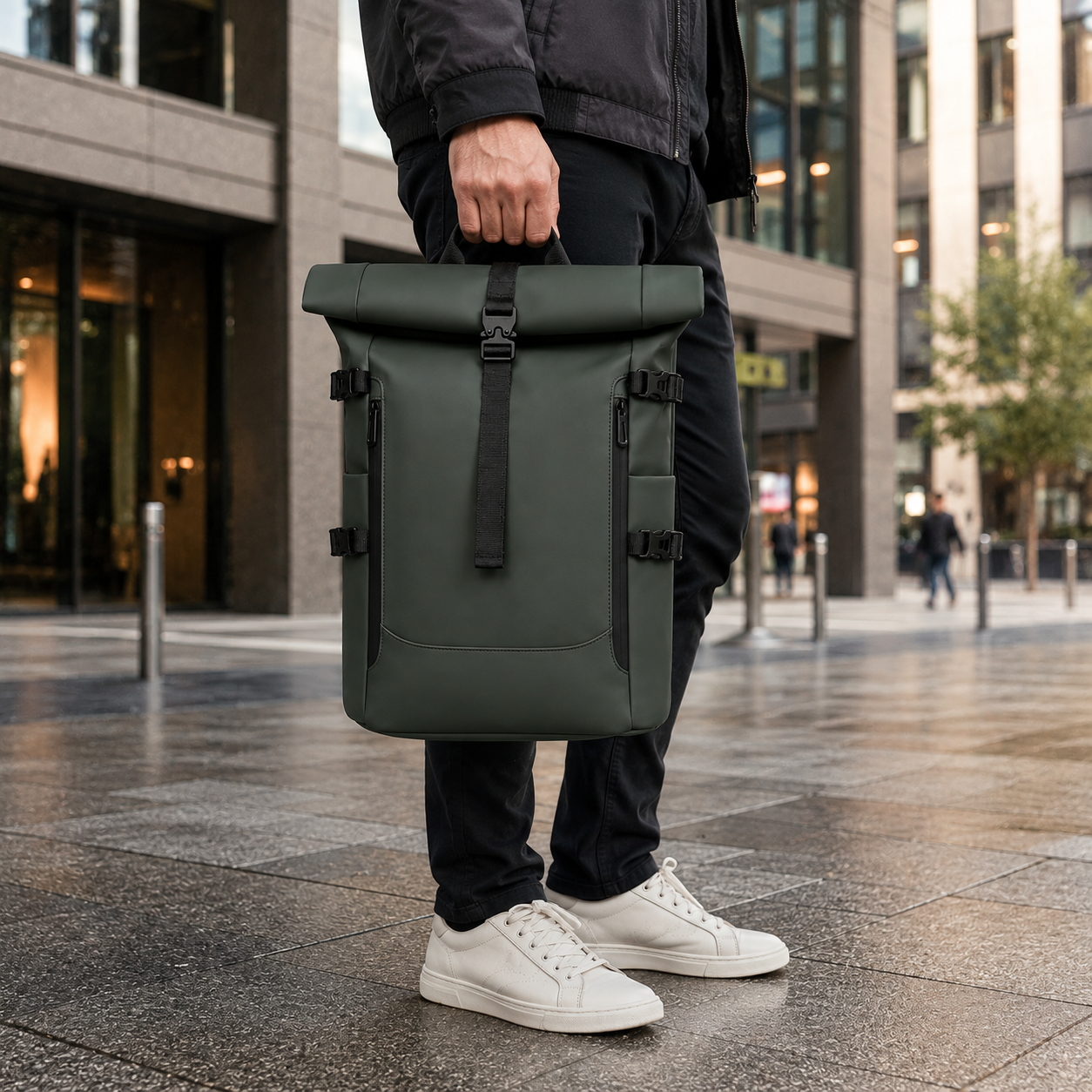 Flux – Sac à Dos Roll Top Urbain & Connecté