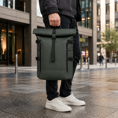 Flux – Sac à Dos Roll Top Urbain & Connecté
