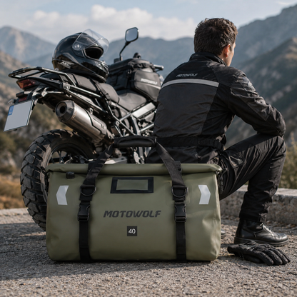 StormRider – Sac de Selle Moto Étanches 40L & 66L Haute Résistance