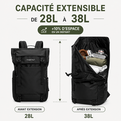 Altaï – Sac à Dos de Voyage Extensible 28L-38L