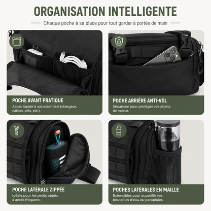 Khyber – Sac Bandoulière Tactique Imperméable & Polyvalent