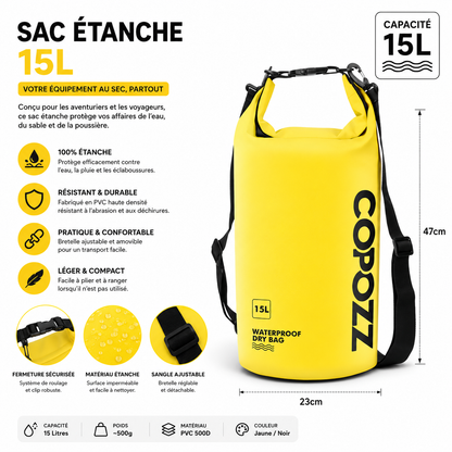 Drift – Sac Étanche 15L spécial Piscine & Sports Nautiques