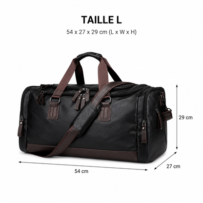 Smith – Sac de Voyage en Cuir Vintage Style Rétro & Industriel