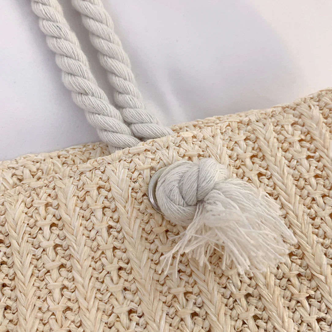 Amelys – Sac Cabas de Plage Élégant avec Pochette Assortie