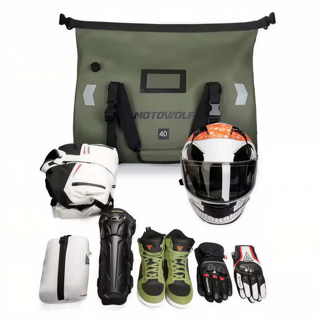 StormRider – Sac de Selle Moto Étanches 40L & 66L Haute Résistance