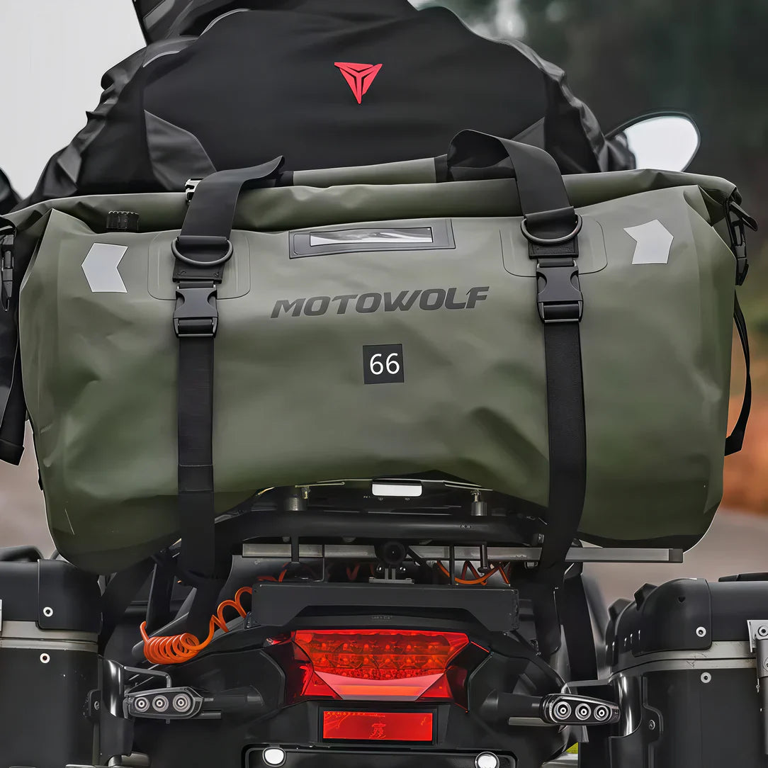 StormRider – Sac de Selle Moto Étanches 40L & 66L Haute Résistance