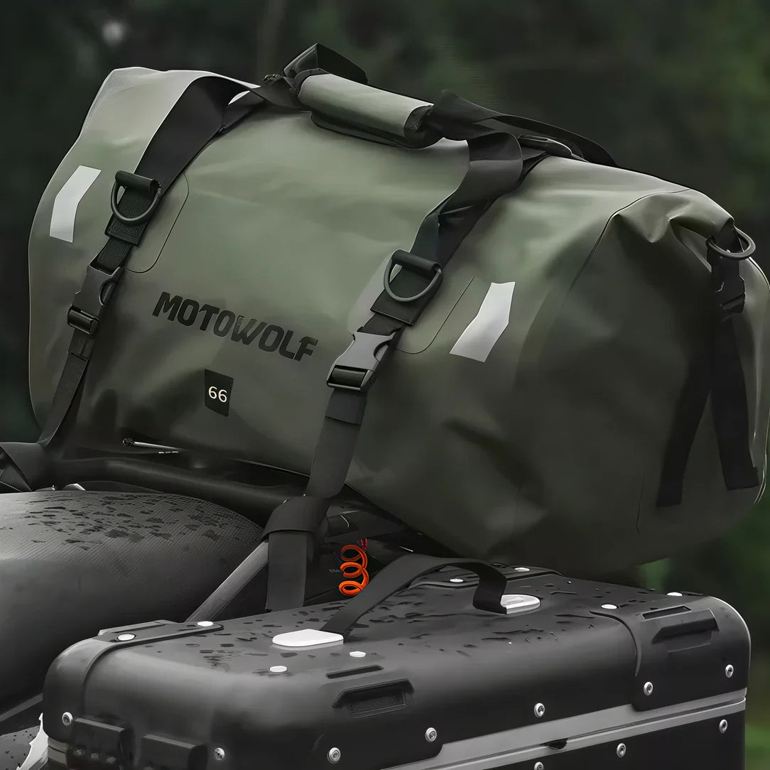 StormRider – Sac de Selle Moto Étanches 40L & 66L Haute Résistance