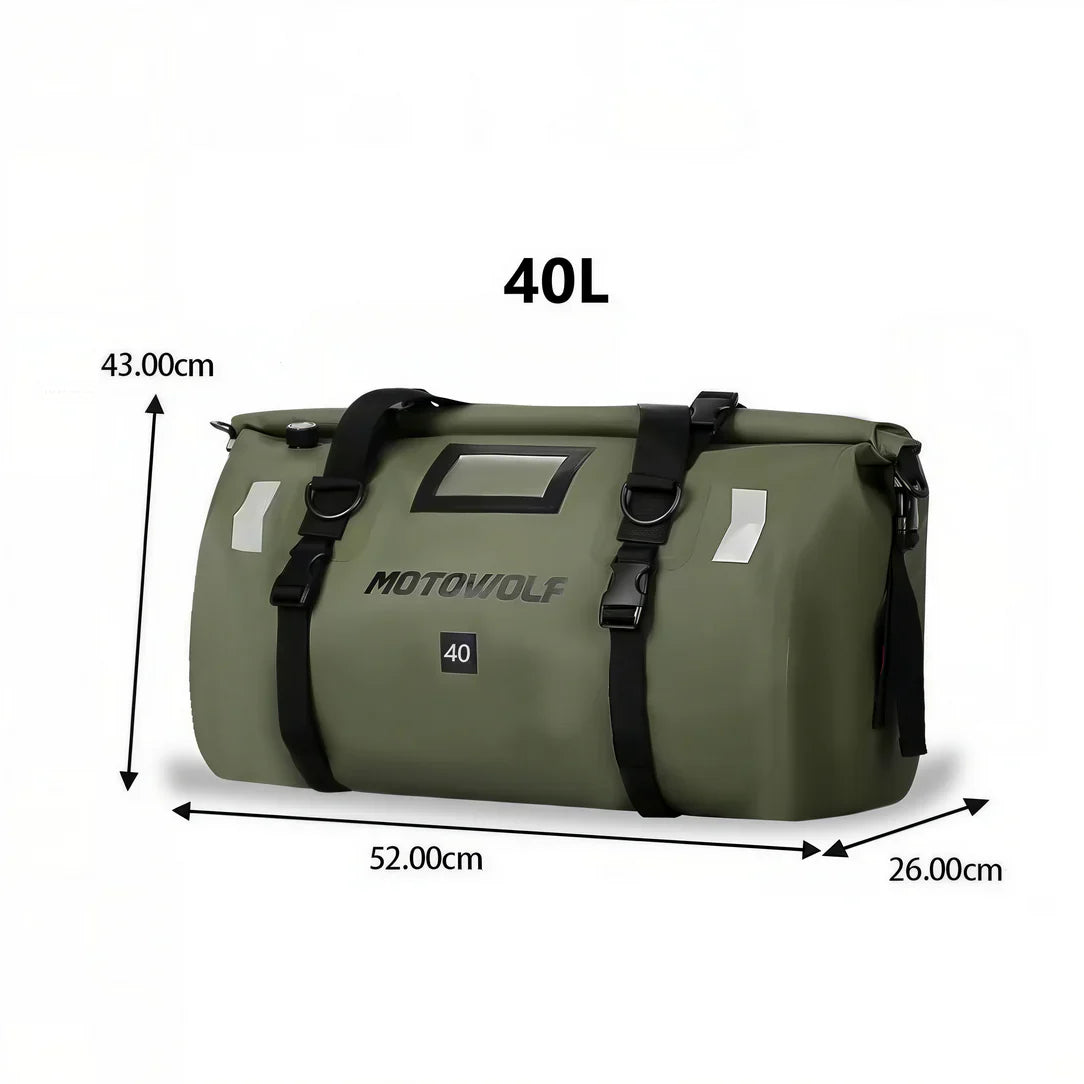StormRider – Sac de Selle Moto Étanches 40L & 66L Haute Résistance