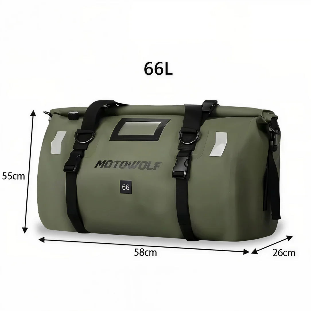StormRider – Sac de Selle Moto Étanches 40L & 66L Haute Résistance